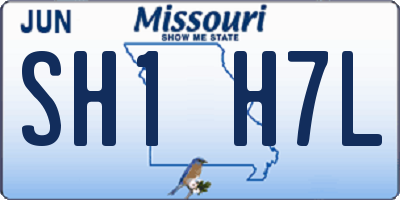 MO license plate SH1H7L