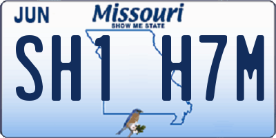 MO license plate SH1H7M