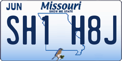 MO license plate SH1H8J