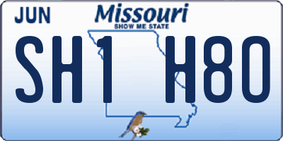 MO license plate SH1H8O