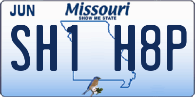 MO license plate SH1H8P