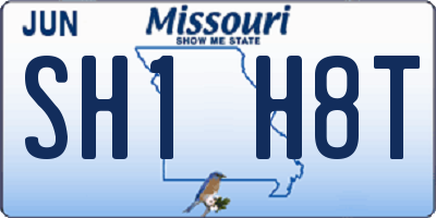 MO license plate SH1H8T