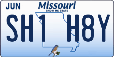MO license plate SH1H8Y