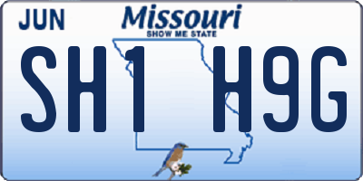 MO license plate SH1H9G