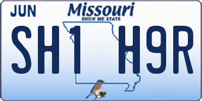 MO license plate SH1H9R