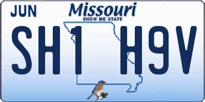 MO license plate SH1H9V