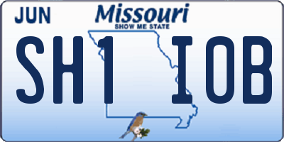 MO license plate SH1I0B