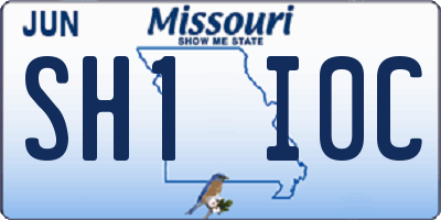MO license plate SH1I0C