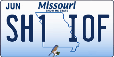 MO license plate SH1I0F