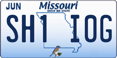 MO license plate SH1I0G