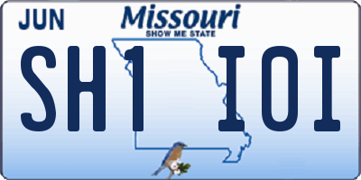 MO license plate SH1I0I