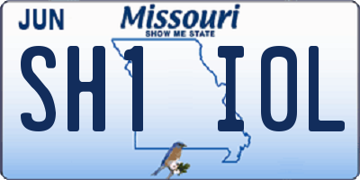 MO license plate SH1I0L