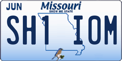 MO license plate SH1I0M