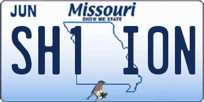 MO license plate SH1I0N