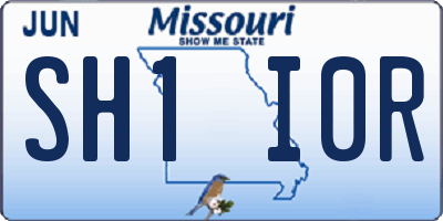 MO license plate SH1I0R