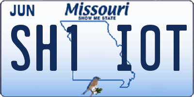 MO license plate SH1I0T