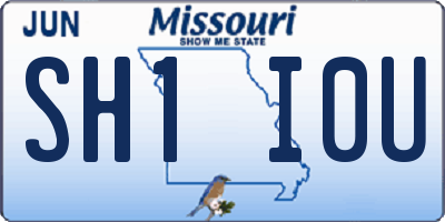MO license plate SH1I0U