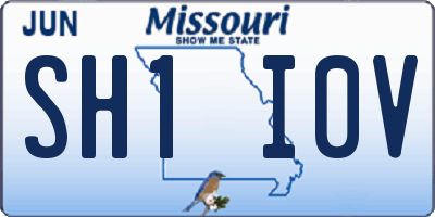 MO license plate SH1I0V