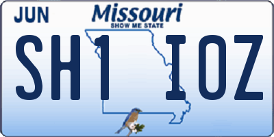 MO license plate SH1I0Z