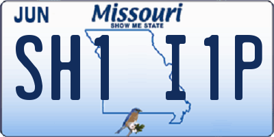 MO license plate SH1I1P