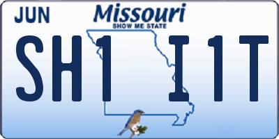 MO license plate SH1I1T