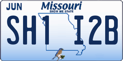 MO license plate SH1I2B