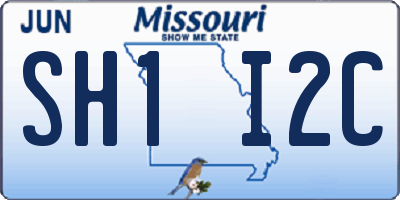 MO license plate SH1I2C