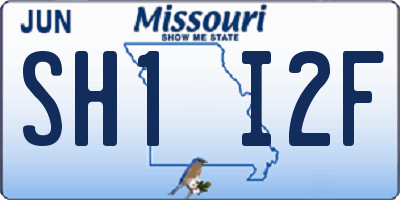 MO license plate SH1I2F