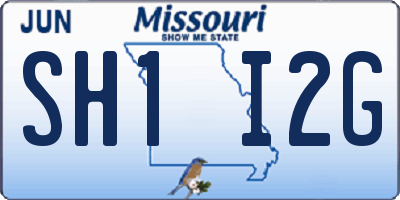 MO license plate SH1I2G