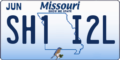 MO license plate SH1I2L