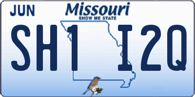 MO license plate SH1I2Q