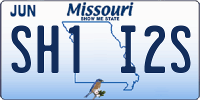 MO license plate SH1I2S