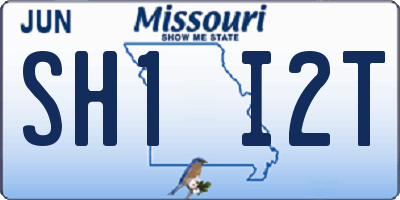 MO license plate SH1I2T