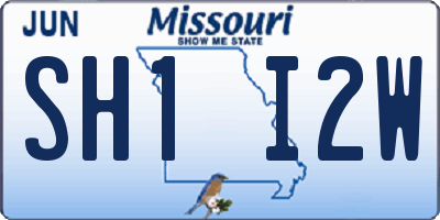 MO license plate SH1I2W