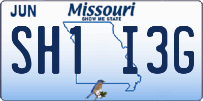 MO license plate SH1I3G