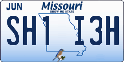 MO license plate SH1I3H