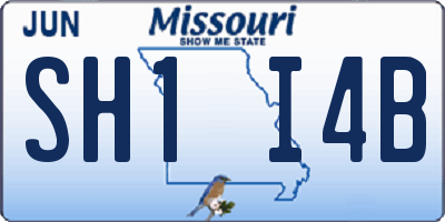 MO license plate SH1I4B