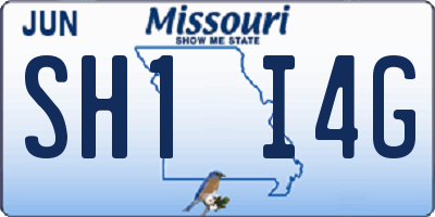 MO license plate SH1I4G