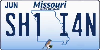 MO license plate SH1I4N