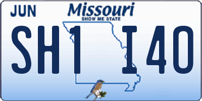 MO license plate SH1I4O