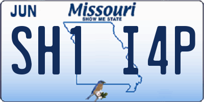 MO license plate SH1I4P