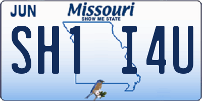 MO license plate SH1I4U
