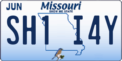 MO license plate SH1I4Y
