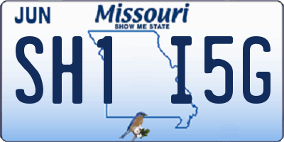 MO license plate SH1I5G