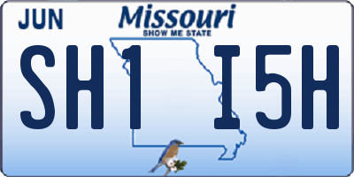 MO license plate SH1I5H