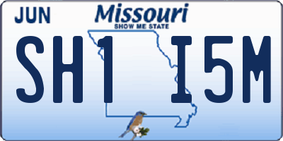 MO license plate SH1I5M