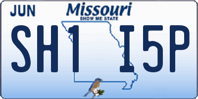 MO license plate SH1I5P