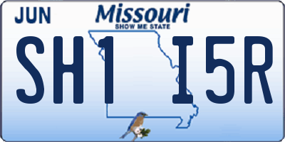 MO license plate SH1I5R