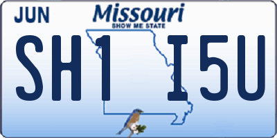 MO license plate SH1I5U