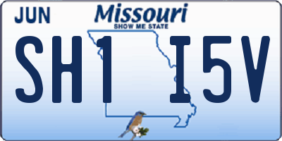 MO license plate SH1I5V